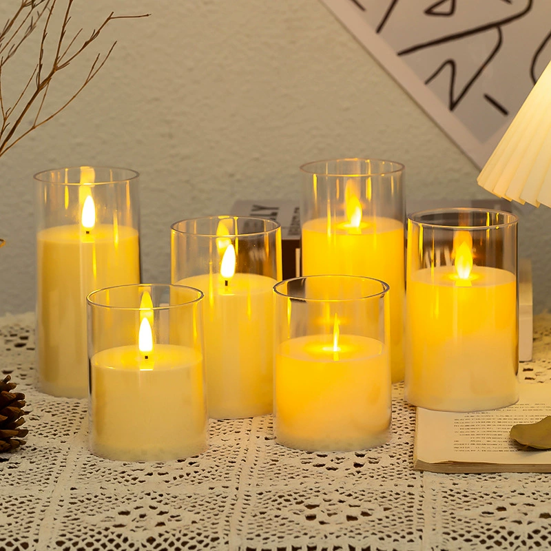 Эмуляция электронной свечи акриловые светодиодные качели бездымные свечи Рождественский день рождения свадебная атмосфера чувство компоновки свечи