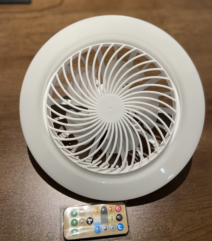 新しい小型ファンライト寝室レストラン省エネライトユニバーサルネジ LED 天井ファン電球 e27 ファンライト|undefined