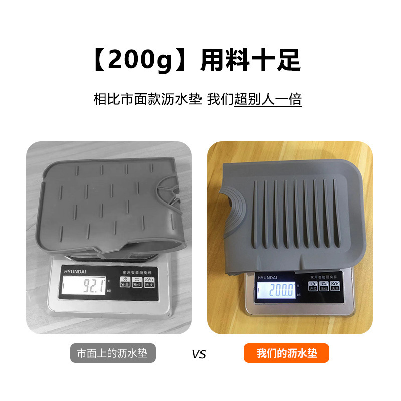 Estera de drenaje de silicona estera multifuncional a prueba de salpicaduras estera de secado del fregadero de la cocina estera de almacenamiento estera de agua del grifo