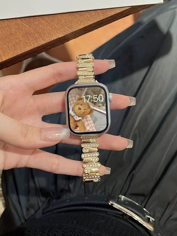 Apple S10 不規則なダイヤモンドがちりばめられたメタル時計ストラップ、ハイエンド watchS9/8/7/6/Apple 時計ストラップに適しています。|undefined