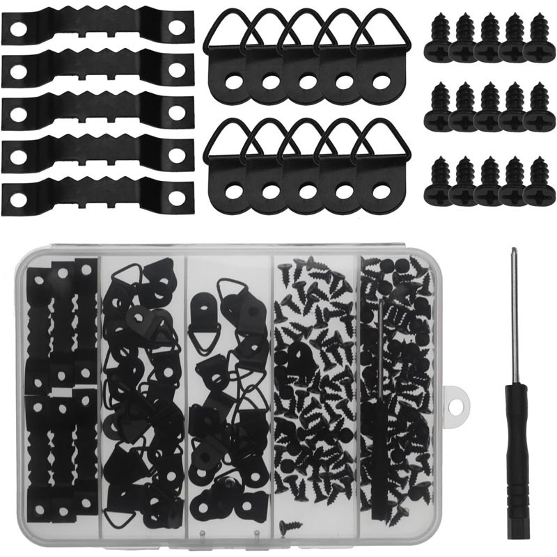 251Pcs Picture Hanging Kit Heavy Duty Picture Hooks with Screws Black Gold Photo Frame Mounting Hardware Picture Frame 251Pcs Picture Hanging Kit Heavy Duty Picture Hooks with Screws Black Gold Photo Frame Mounting Hardware Picture Frame