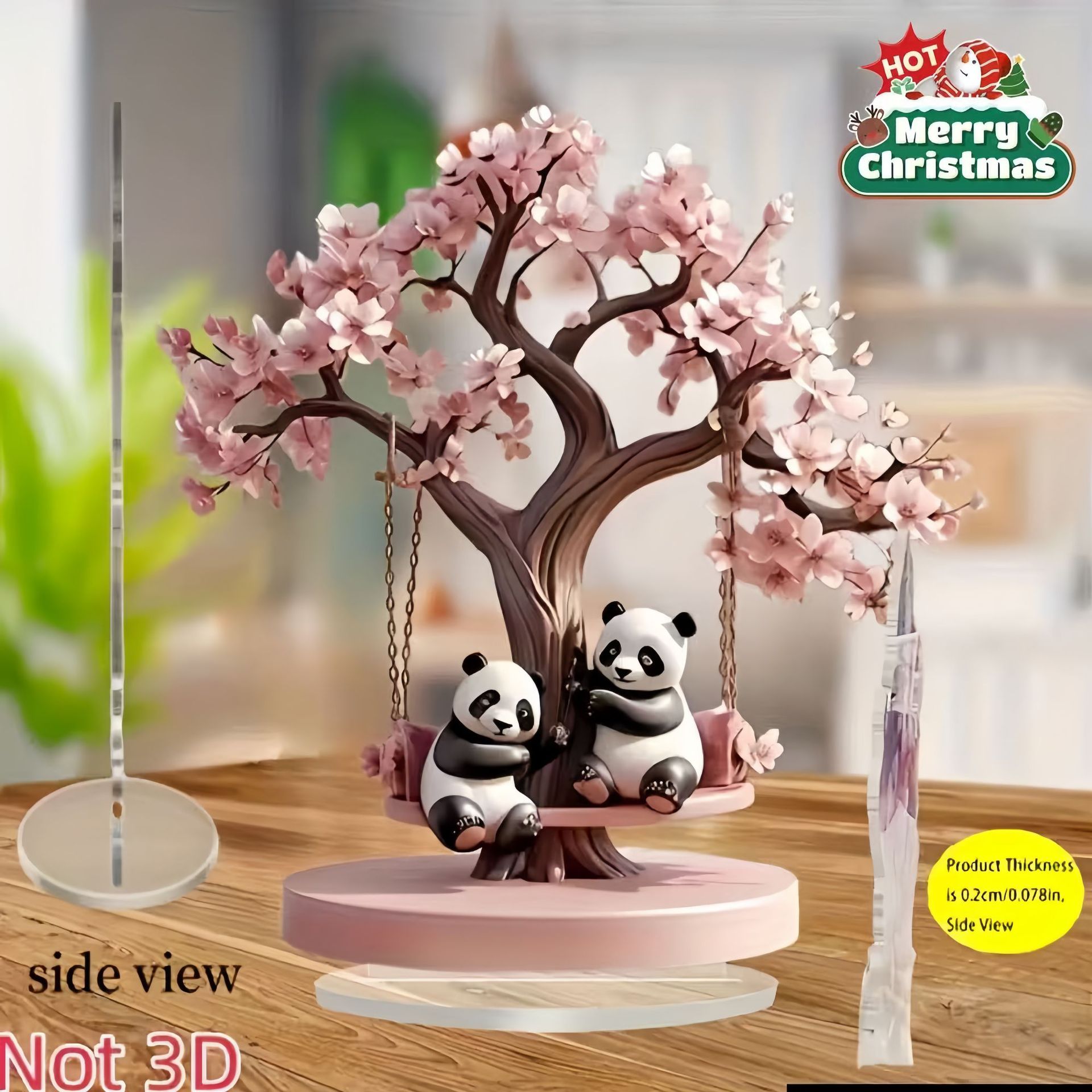 Colgante lujoso transfronterizo acrílico plano temático rosa decoración de entrada de la sala de estar ideal para las vacaciones