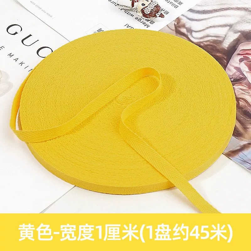 1cm de color algodón herringbone banda de borde de ropa textil casera banda de borde rodante banda de borde de cuello trasero chaqueta cuello prensado banda de borde