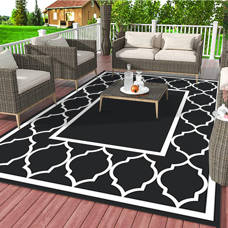 Cross-border spot creative black and white plaid carpet Turkish living room decorative carpet sofa coffee table blanket can be Wholesale