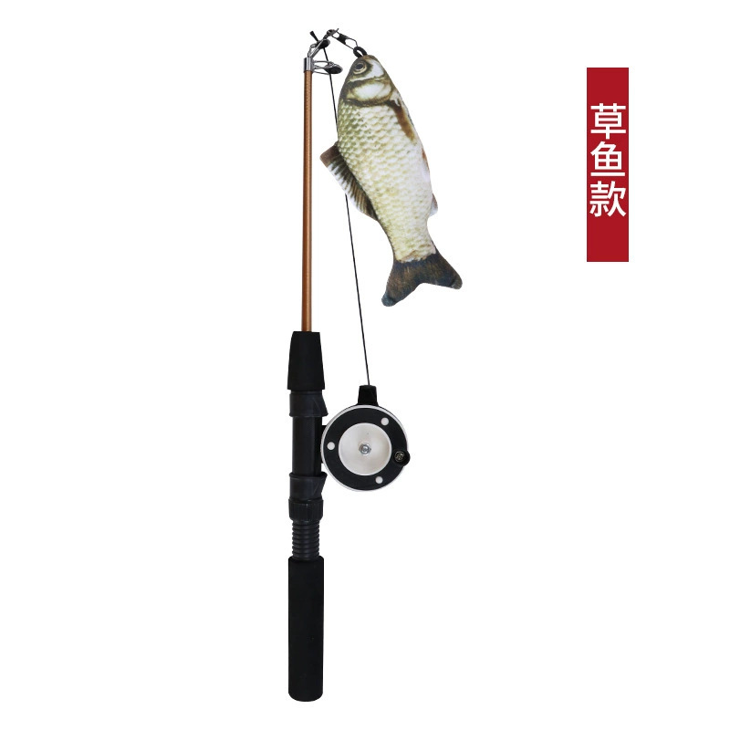 Fabricante spot ratón de lino palo de gato divertido poste de madera con campana auto-alivio gato juguetes suministros para mascotas