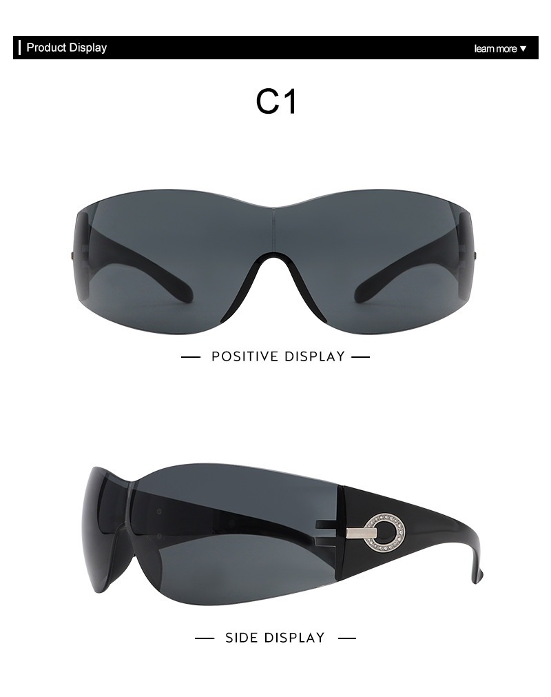 80g Weight Full Frame Glasses Structure Sunglasses Classification PC, UV400 Protection Lens Material Biker Glasses Style Casual, Outdoor, Sports Occasion Geometric, Solid Color Pattern Unisex Gender Vintage Style, Classic Style Style Grey Color Vintage Style Classic Style Geometric Solid Color PC UV400 Protection Biker Full Frame Women's Sunglasses 7