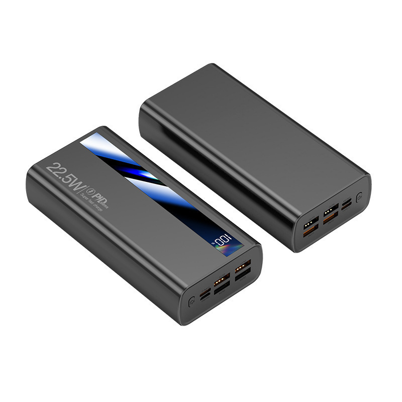 Batería Externa Portátil de Carga Rápida de Plástico con Pantalla Digital de 22.5W