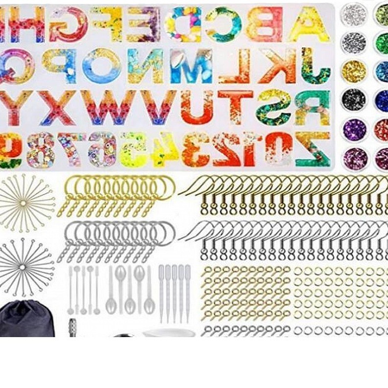 Digital earrings with letters