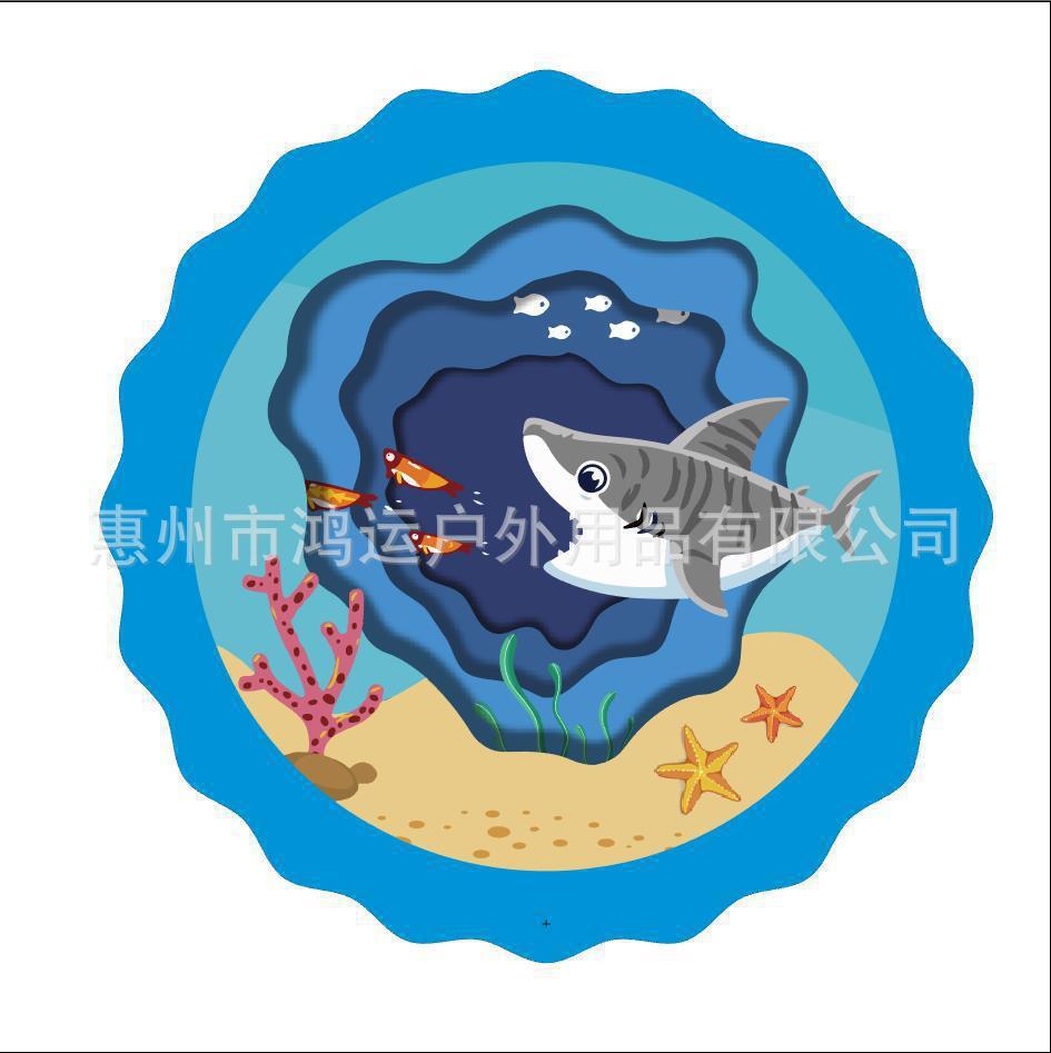 PVC transfronterizo delfines almohadilla de rociador de letras para niños juguetes de agua al aire libre mascotas almohadilla de rociador en stock