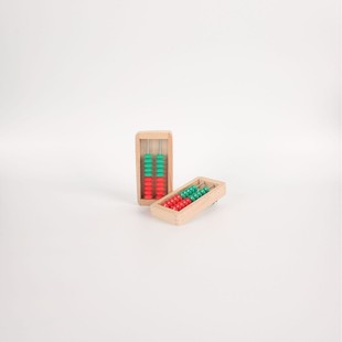 2-Speed Beech Wood 10-Bead Small Abacus, Kidsren's and Students' Abacus Essential Learning Aids, Abacus Abacus Wooden Learning Aids