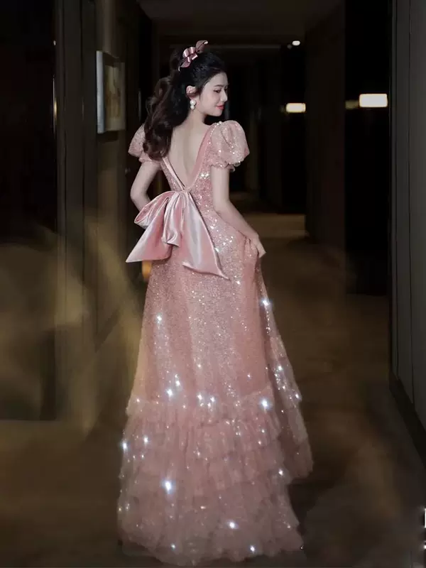 Fuchsia elite evening dress for bride
