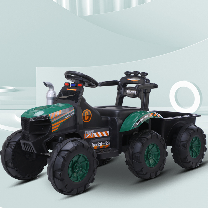 Excavadora eléctrica para niños, excavadora vieja, coche de juguete de control remoto recargable, coche de juguete para bebés de 2 - 8 años