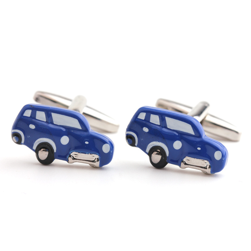 Car shape cufflinks spray paint printing paint French shirt men's cuff cuff nails_voghion.com