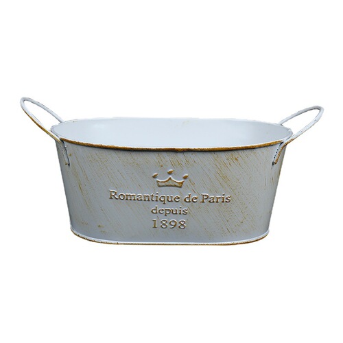 American-style iron flowerpots, iron buckets, flower buckets, retro old-fashioned simulated flower pots, pastoral garden decoration, succulent potted plants