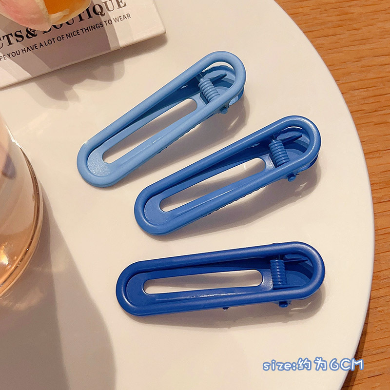 Pinza para el cabello de dopamina sin costuras de color caramelo clip lateral femenino flequillo clip para el cabello roto tocado clip de pico de pato y2k horquilla de una palabra