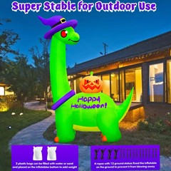 在庫ありハロウィン漫画インフレータブルエアモデル 14FT グリーンロングネックドラゴン中庭装飾装飾品 LED ライト付き