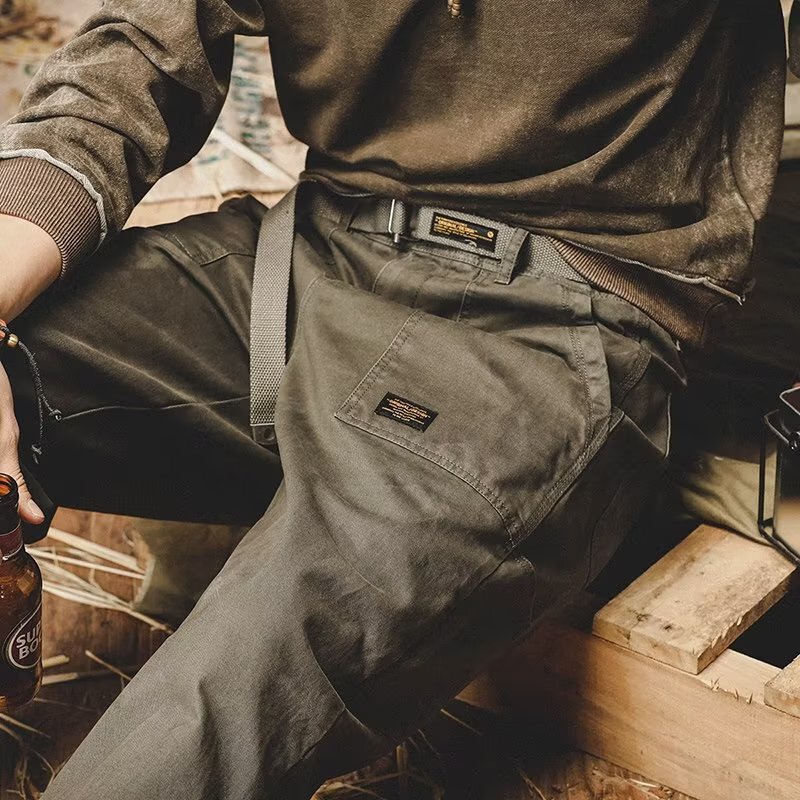 2023 loose trousers men's straight casual pants trendy color lazy youth popular overalls fashionable trendy new