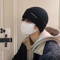 毛糸帽男性冬冷帽潮牌日系冬保温綿帽男性秋冬帽子男性ニット帽