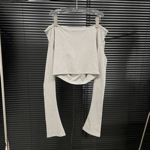 2024 Korean Style Simple New Women's High-end Hooded T-shirt Women's Fashion Spice Girls Niche Long-sleeved Short Top