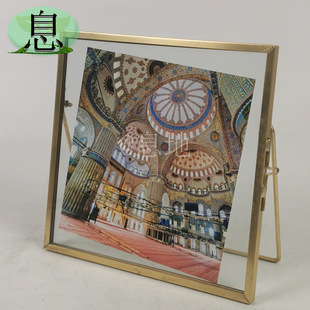 U gold postage back bracket copper strip photo frame factory wholesale and retail with bracket certificate box for export