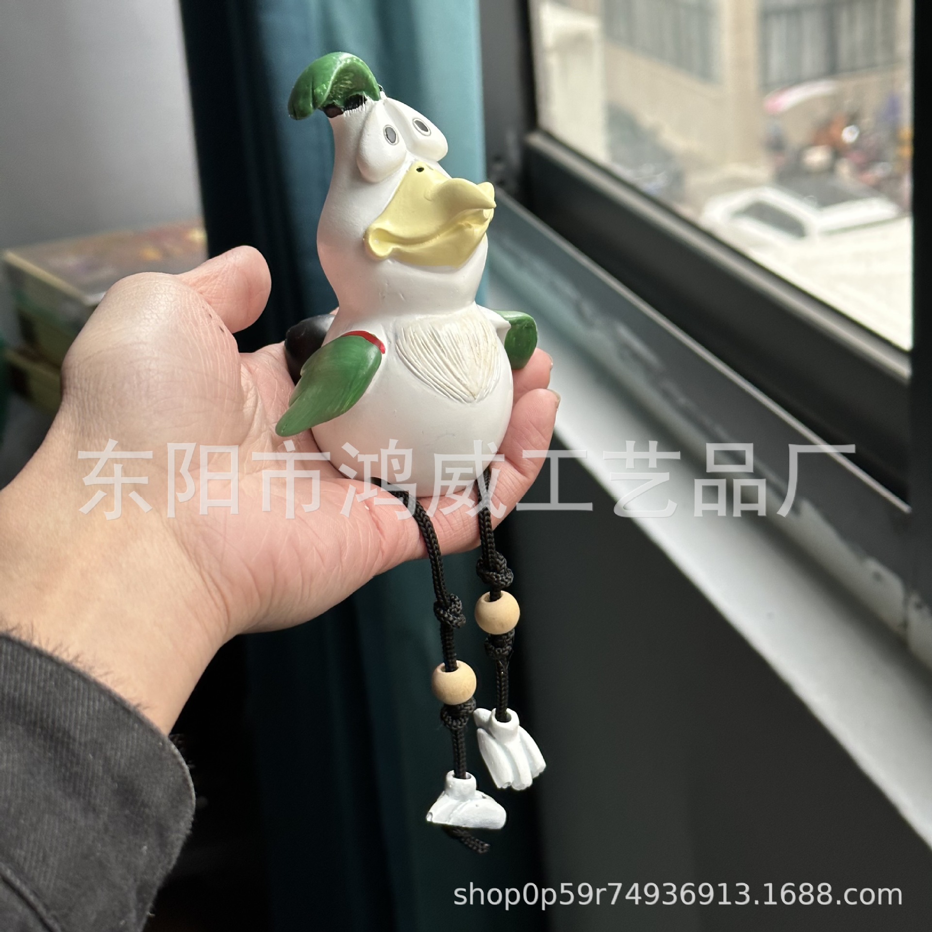 Estatua Divertida de Gallo de Resina Decorativo para Escritorio