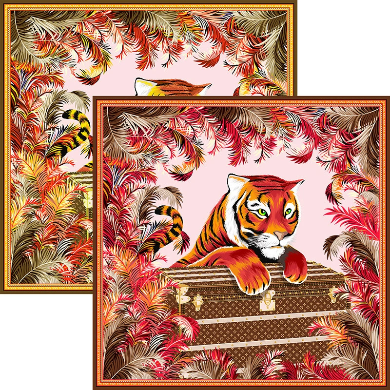 Double-sided Custom Scarf, Reversible Silk Design, Customizable Colors & Materials