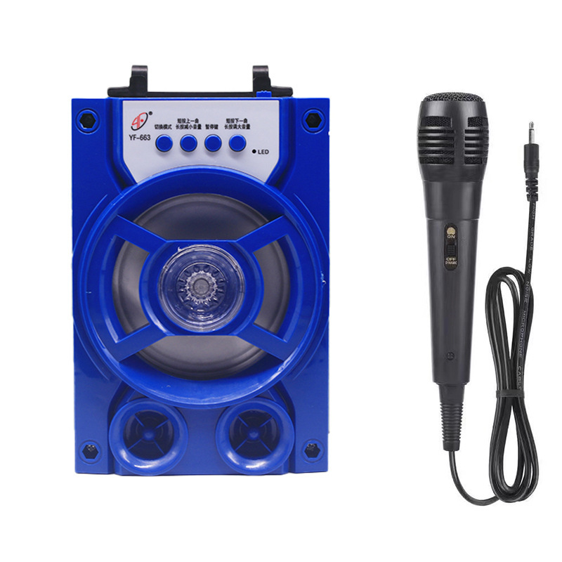 YF-663携帯無線bluetoothスピーカーマイク付き屋外k歌スピーカーカード携帯広場ダンススピーカー|undefined