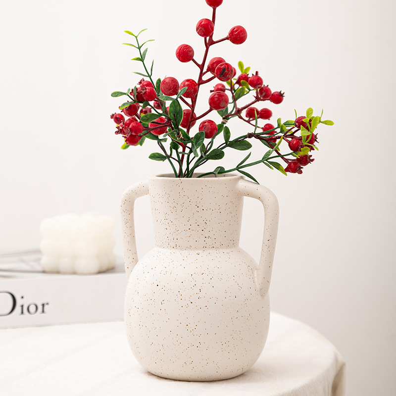 Scandinavian B&B Simple Ceramic Vase Table Decoration Accessible Luxury Classy Flower Arrangement Dining Table Floral Decoration Decoration
