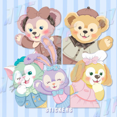 Xingdailu Anime Personalized Cute Cartoon Duffy Bear Scratch-Resistant Sticker for Car Doors, Windows, and Trunk — Waterproof Decorative Decal