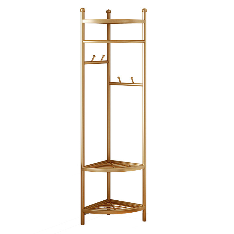 Perchero de esquina Perchero de dormitorio de piso a techo Perchero multifuncional en la puerta del hogar Sala de estar Estante de bolsa de lujo ligero