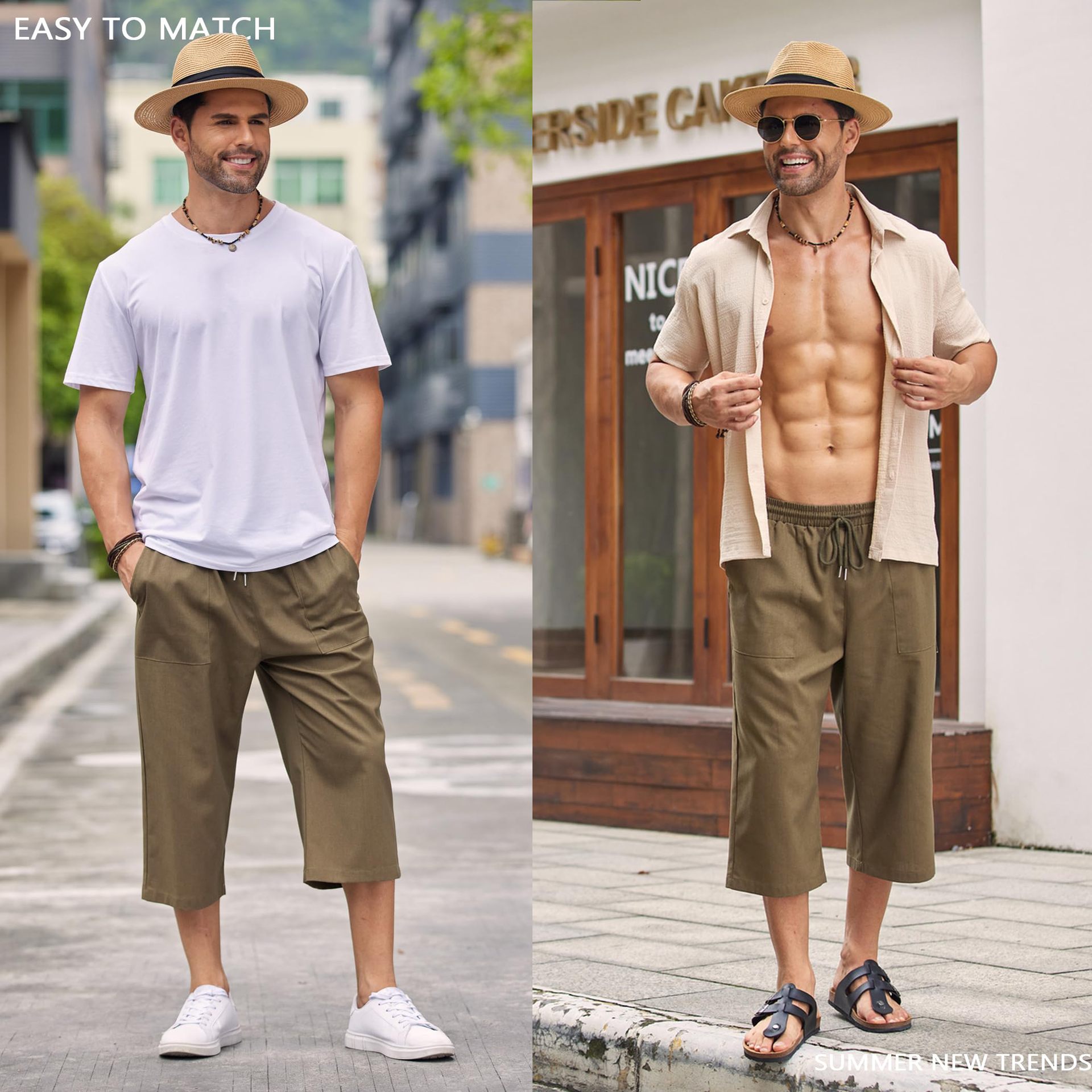Herren Freizeithose Mit Kordelzug Für Strand Und Yoga_voghion.com