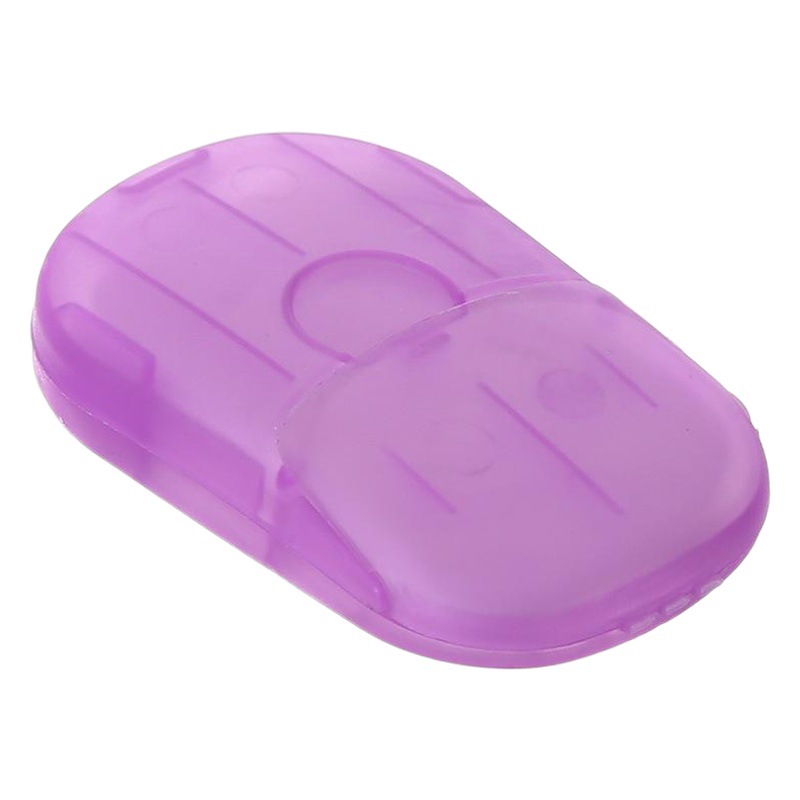 Jabón desechable de viaje en láminas, caja portátil de papel jabonoso para lavado de manos