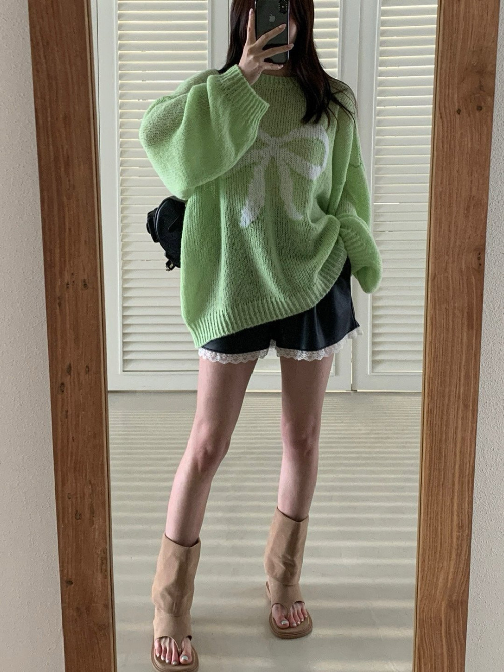 420g Weight Long Sleeve Sleeve Length Pullovers Placket Type Spandex, knit Fabric Type Long Top Length Knitwear Tops Type Daily Occasion Round Neck Neckline Loose Fit Type Bow Knot Pattern Spring, Autumn Season Women's Gender Casual, Elegant Style Wholesale Women's Casual Elegant Bow Knot Long Sleeve Sweaters & Cardigans 6