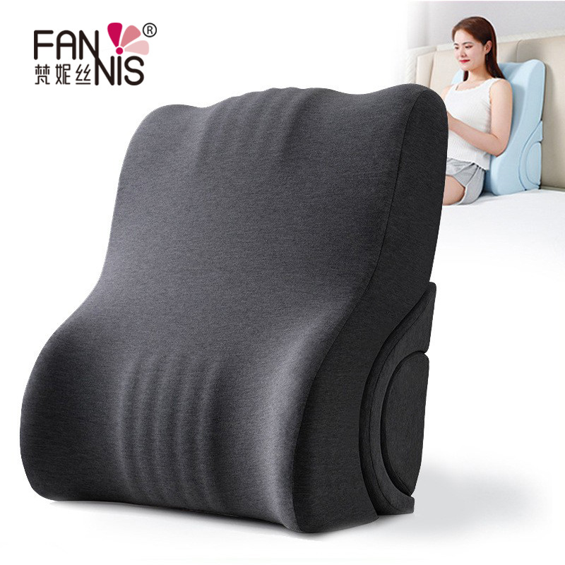 Triangle Mat Memory Foam Pillow Bedrest Waist Protection Tatami Bedside Cushion Pregnant Women Single People's Congress Backrest Pillow for the Elderly