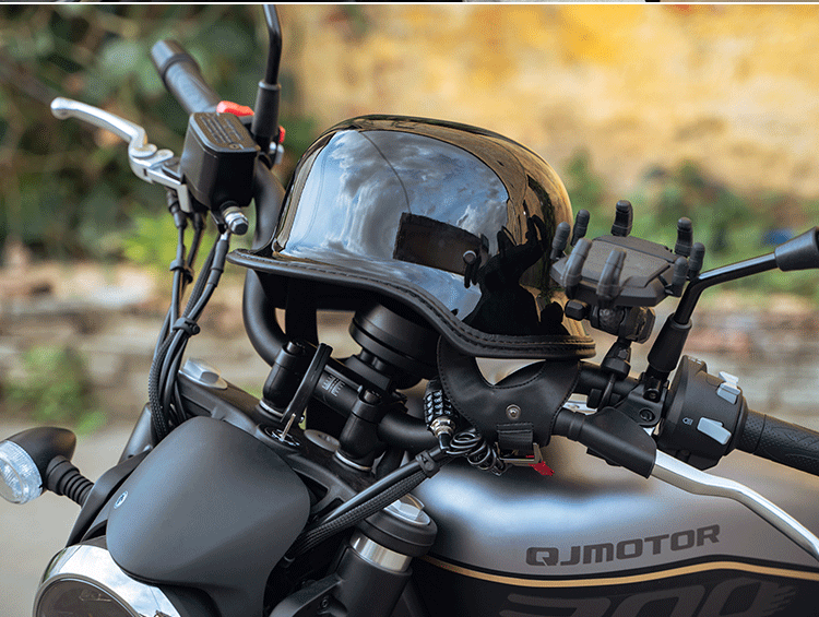 Motorcycle Helmets for Men and Women, Summer Retro Cruise Half Helmets, Pedal Motorcycles, Lightweight Four-Season Breathable Scoop Helmets
