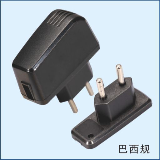 工厂直销6W巴西规充电器外壳/带条纹适配器外壳/电子玩具充电器壳