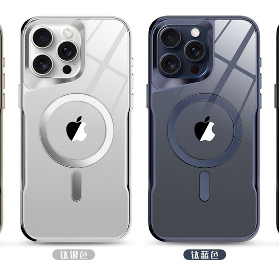 iPhone17ProMax対応 耐衝撃スマホケース Apple16電気メッキ保護ケース 小型で細いデザイン マグネット式15保護カバー|undefined