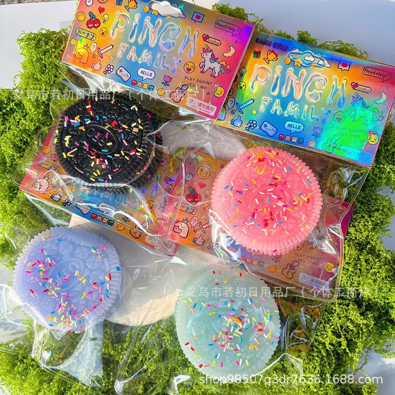 Nuevo juguete de descompresión de pellizco de galletas Oreo simulación tpr juego de comida artefacto de descompresión creativa juguetes de puesto