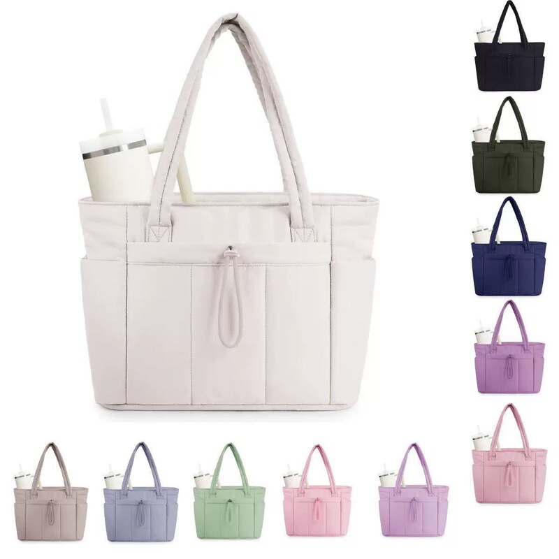 Independent brand fashion quilted tote bag, large capacity women's multi-compartment laptop bag, ladies' handbag and shoulder bag Independent brand fashion quilted tote bag, large capacity women's multi-compartment laptop bag, ladies' handbag and shoulder bag