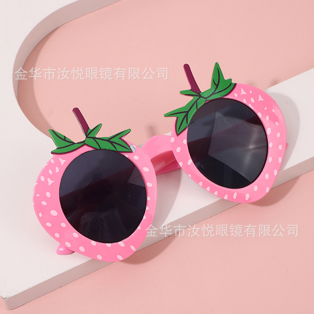 핑크 딸기 안경