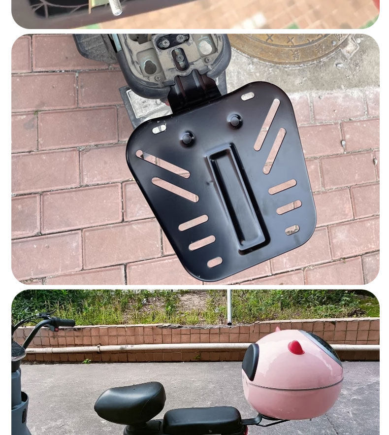 National Standard Electric Vehicle Modified Rear Rack with Fixed Rear Seat and Additional Flat Trunk Bracket, Universal