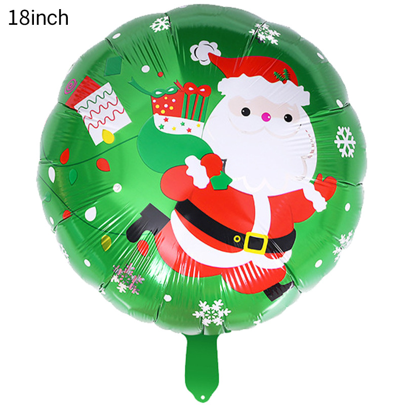 18 pulgadas película de aluminio bola bola globo de Navidad dibujos animados tema de hielo y nieve fiesta noche de Navidad papel de aluminio globo decoración