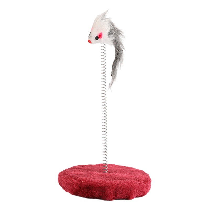 En stock al por mayor ronda gato escalada marco 10cm primavera ratón gato rasguño columna gato pequeño árbol gato salto plataforma Accesorios
