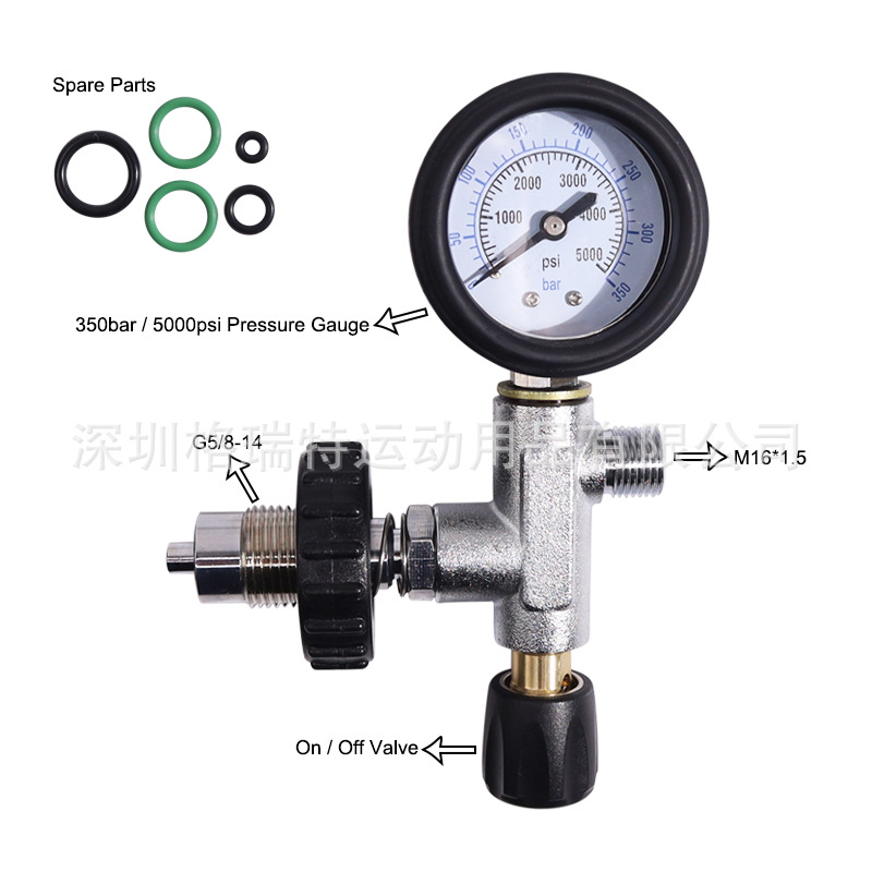 消防充气阀适用于宝华071344空压机消防气瓶充气转接头