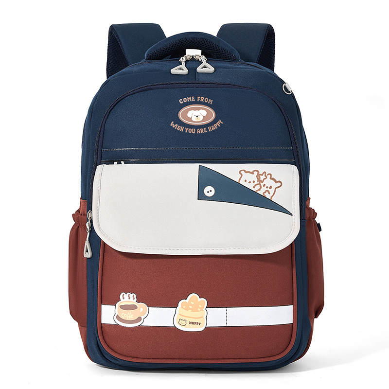 Mochila de estudiantes de primaria de gran capacidad, mochila para niños, mochila de hombros respirada, mochila de niñas resistente al desgaste.
