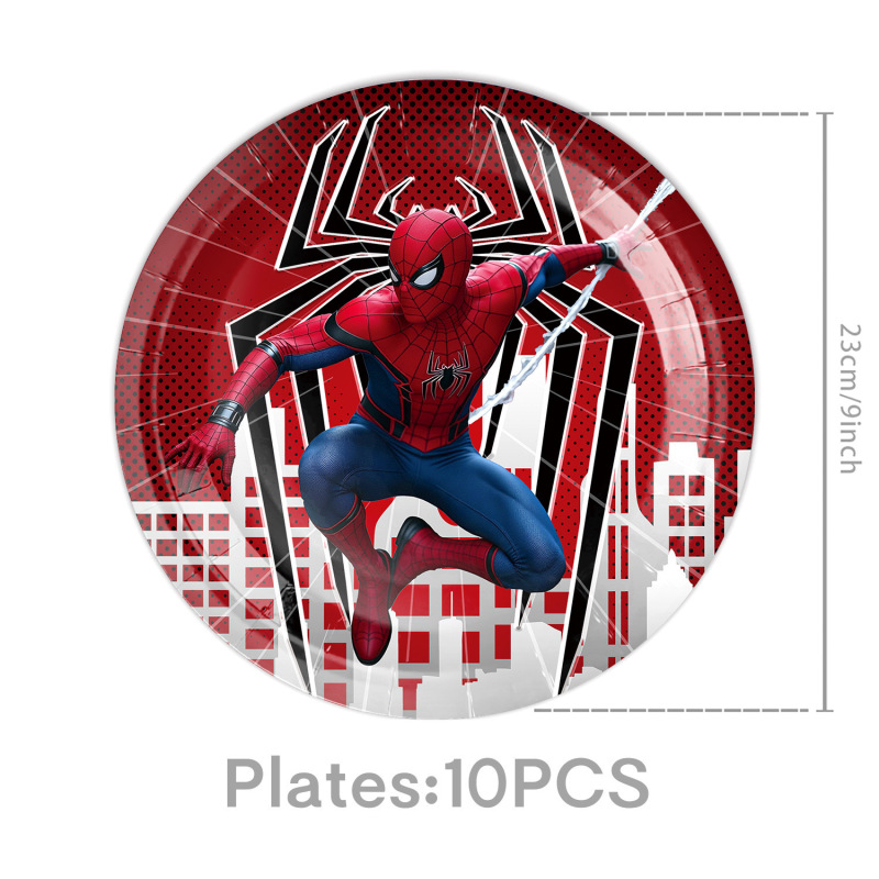 クロスボーダー新しいレッドスパイダーマン子供の誕生日パーティー使い捨てテーブルクロス紙皿紙コップ食器アレンジメント装飾|undefined
