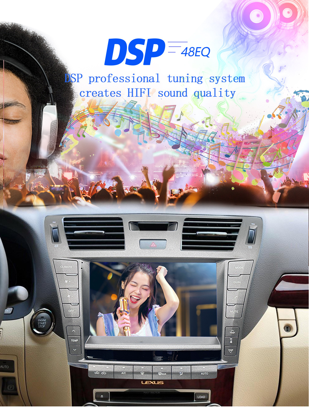 Suitable for Lexus Rx Ls460 Ls600 Car Central Control Screen Android Carplay Bluetooth Navigation Reversing