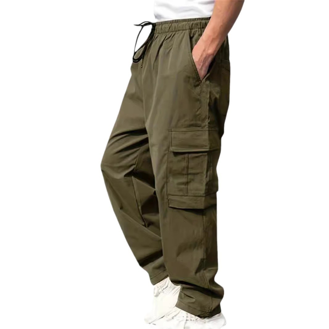 2024 Spring and Autumn Youth Casual Work Clothes Long Loose Straight Outdoor Sports Running Pants Men_voghion.com