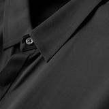 Рубашка с короткими рукавами из ламинированного мерсеризованного хлопка для мужчин молодого и среднего возраста приталенного бизнес-банка с белым воротничком, одежда лёгкого бизнеса с короткими рукавами