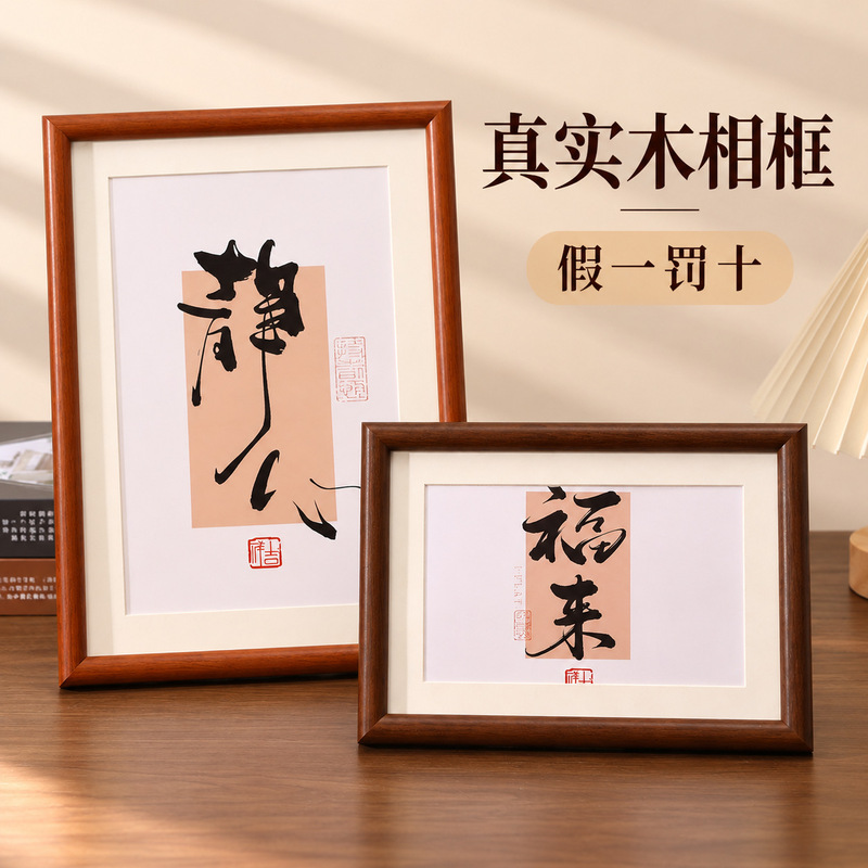 Solid Wood Photo Frame 6inch Photo Frame Wholesale Simple Arc A4 Calligraphy Art Frame Framed Puzzle Photo Frame Wall Hanging Solid Wood Photo Frame 6inch Photo Frame Wholesale Simple Arc A4 Calligraphy Art Frame Framed Puzzle Photo Frame Wall Hanging